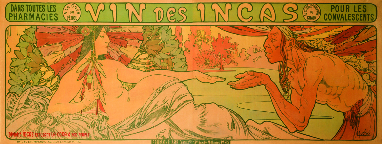 Copyright Alphonse Mucha Wine of the Incas 1897 Lithography, 74,2x201,7 cm Portu Gallery Investments s.r.o., Prague