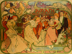 Copyright Alphonse Mucha The lovers 1895 Lithography, 100,4x131,4 cm Portu Gallery Investments s.r.o., Prague