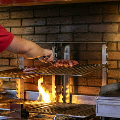 Grillade Courtepaille dans la cheminée