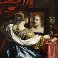 Nicolas Régnier, Jeune femme à sa toilette, Vanité, vers 1630. Huile sur toile.