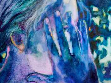 Copyright Sarah Jérôme, Aura, peinture à l’huile sur papier calque, 152,5 x 120cm, 2025, courtesy H Gallery