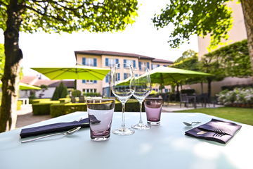 Les jardins du restaurant bistronomique PH3 de la Pyramide - Vienne (38 Isère)